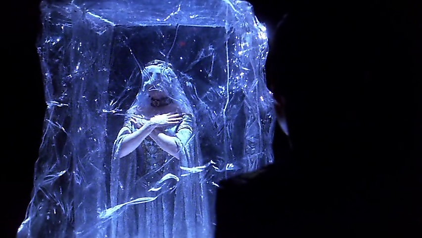 The Vorlons visualized as a woman frozen in ice